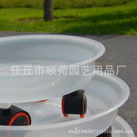 Clear Resin Plant Pot Mover with Universal Wheels