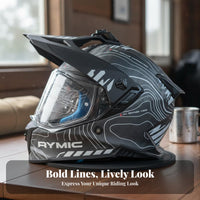 Full Face Rally Helmet Lightweight Design Carbon Fiber Rough-Terrain Helmet Removable and Washable Liner for Traveling Riders