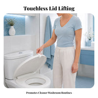 Compact Toilet Seat Lifter Handle Curved Hook Snap-on Toilet Seat Handle Matte Finish