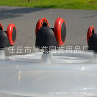 Clear Resin Plant Pot Mover with Universal Wheels
