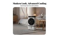Portable Air Chiller Humidifying Function Twin Air Blower Chiller Three Settings Water Cooling Fan for Homeowners, Office Workers