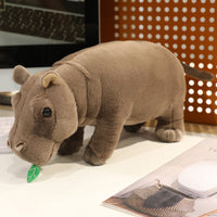 Hippo Plush Toy, Short Plush, PP Cotton Filling, for Youth
