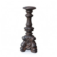 Pillar Candle Holder Vintage Candle Pedestal Ornate Pillar Stand for Entryway