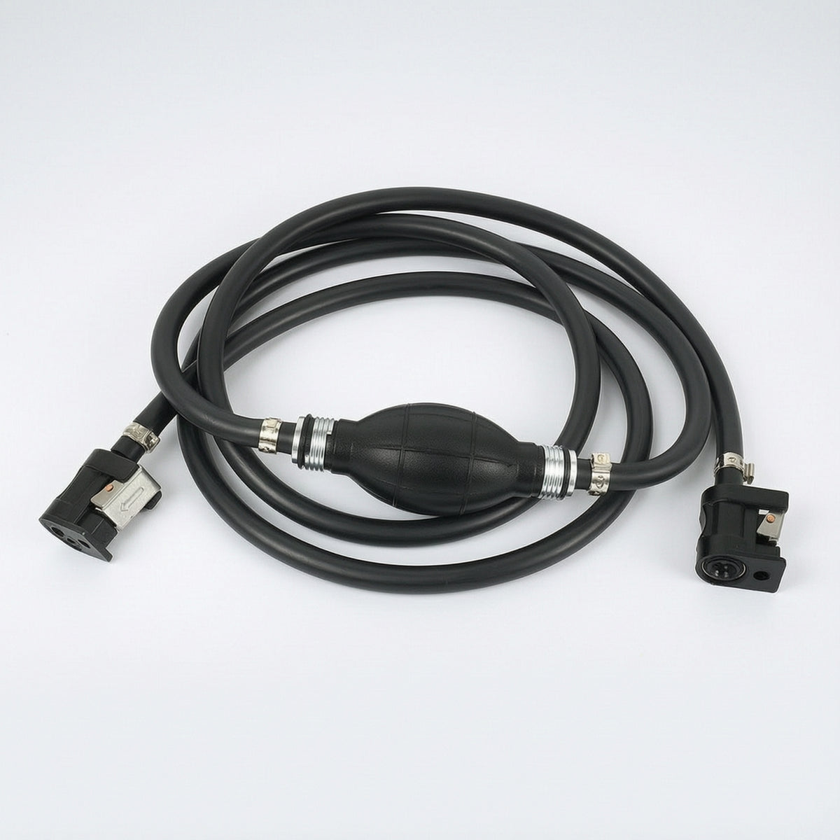 Quick-Connect Outboard Fuel Line with Primer Bulb Rubber Hand Fuel Pump Assembly Reinforced Compressible Bulb Pump with Hoses Lightweight for Mariners
