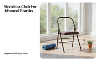 Foldable Design Iyengar Mind-Body Practice Chair Heavy Duty Backless Mind-Body Practice Chair Stable and Long-Lasting Backless Exercise Stool Portable for Yogis, Beginners, Home Use, Gym