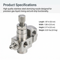Misting Nozzle Low Pressure, Spray Tip for Dust Suppression, Low Pressure Fine Mist Nozzle, Misting Nozzle for Humidification