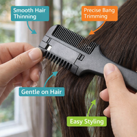 Professional Texturizing Comb for Barbers Self Haircut, Hair Thinning Cutting Fringe Tool for Home Salon Styling