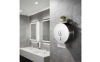 Stainless Steel Tissue Box Anti-Unauthorized Removal Lock Stainless Steel Roll Holder Wall Mounted Tissue Dispenser Waterproof