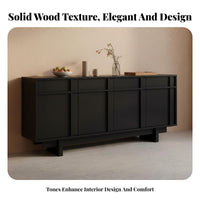 Solid Wood Sideboard Large Capacity Dining Room Buffet Cabinet Sturdy and Sturdy Wooden Buffet Cabinet for Homeowners, Families, Hallway, Home Office