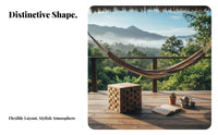 Weather Resistant CumulusShaped End Table Irregular Shape outsidedoor Furnishing Modern Design Household Furniture Space Saving for Guesthouse Owners, Homeowners, Renters, Balcony, Terrace, Garden, by the pool
