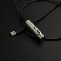Plug-and-Play USB to XLR Cable in-Line XLR to USB Adapter Cable 3m High Fidelity for Home Recording, Karaoke