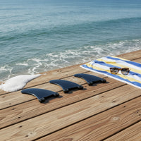 3 Pieces Swept Surfboard Fins with Two-Tab Base Curved Surfboard Thruster Fins Streamlined Thruster Fin Set Long-Lasting for Paddleboards