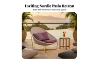 Nordic Design Woven Armchair with pad Weather-withstandant Outdoor Furniture Thick pads Lounge Chair Easy Assembly for Garden lovers, pool area, Porch