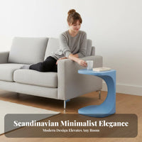 Nordic Design S-Shaped End Table Creative silhouettesShaped Accent Table Space-Saving Nightstand Minimalist design for Apartment Dwellers, Interior Designers, Homeowners, Living Room, Small Spaces, Bedroom, Entryway