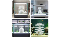 Fish Cave with Suction Cups Wave-Like Aquarium Hiding Ornament White Fish Cave with Suction Cup for Aquarists, Freshwater Aquariums