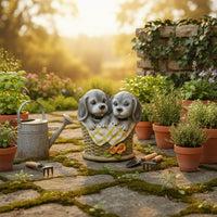 Dog Planter Weather-Resistant Dog Shaped Flower Pot Puppy Flower Pot for Gardeners, Balcony, Patio, Deck