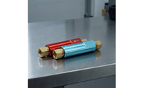 2 Pieces Residual Brake Pressure Valve with Fittings Anodized Drum Brake Valve Red Inline for Car Builders, Garage Builds