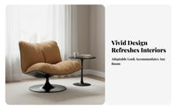 Italian Inspired rotating Armchair Modern Design Upholstered rotating Armchair Plush paddinging Accent Chair Ergonomic Shape for Interior Designers, Homeowners, Book Lovers, Living Room, Lounge Area, study corner, Home Office
