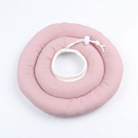 Soft Cone for pets, Quilted textile Pet Recovery with Drawstring, Adjustable Solid Color Design to Prevent Licking After Surgery