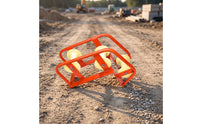 Heavy Duty Cable Laying Pulley Triangular Cable Guide with Three Rollers Red Sheave Reinforced for Shaft-Mouth Routing
