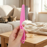 Dog Grooming and Cat Grooming Tool with Lice Combs, Stainless Steel Pet Comb for Long Haired Coats, Smooth Fine Teeth Grooming Brush, Pet Comb