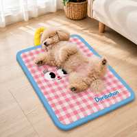 Dog Mat 72x52cm, Washable Breathable Pet Mat, Non-Slip Fabric for All Seasons, Waterproof Dog Bed
