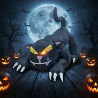 Inflatable Cat Crouching Cat Inflatable Holiday Decorations for Yard