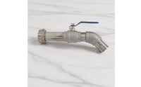 Oil Drum Tap with Threaded Inlet Stainless Drum Faucet with Lever Handle Heavy Duty Barrel Faucet Shutoff Lever for Garages