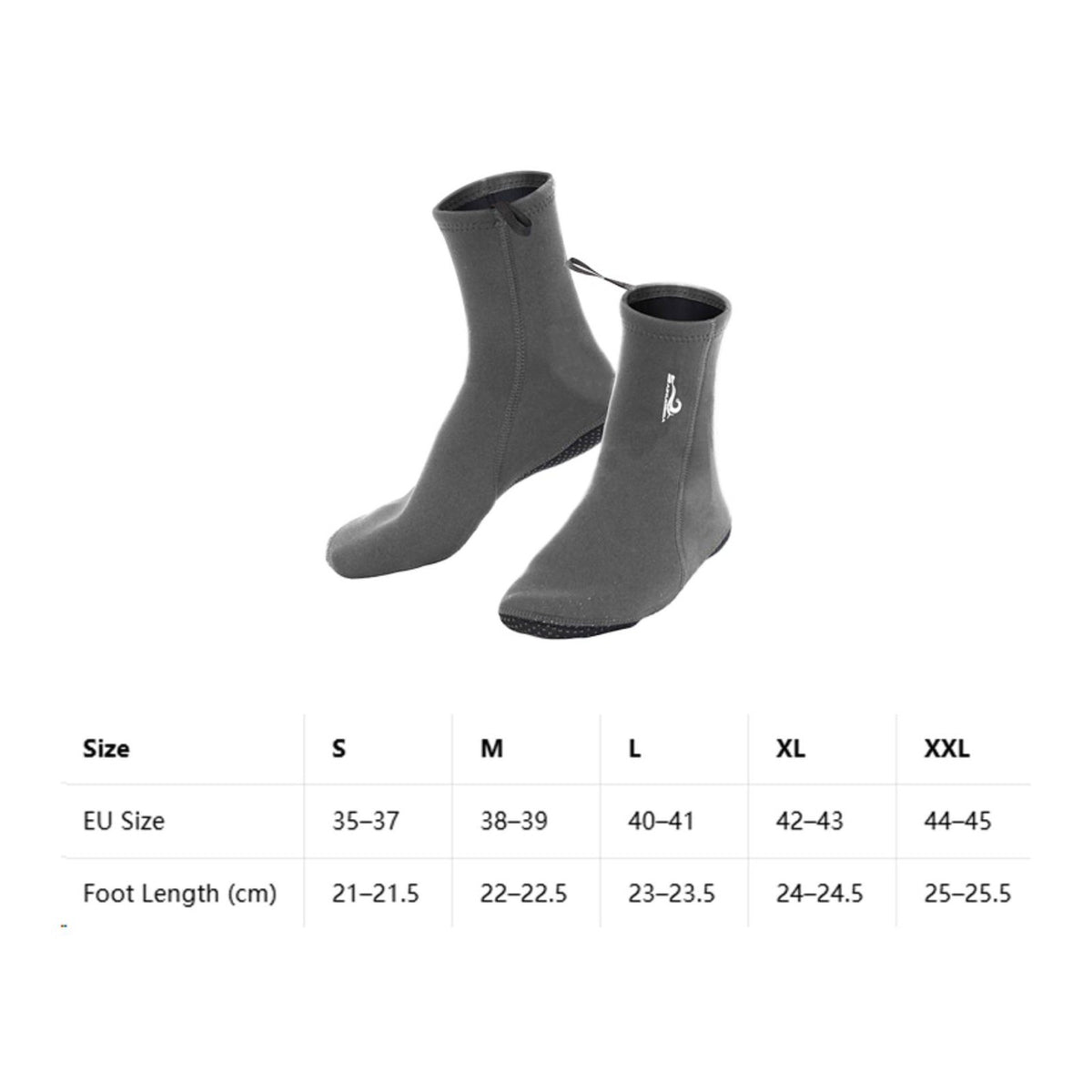 Puncture & Abrasion Protection High Top Surfing Socks Wear-Resistant Neoprene Dive Socks Long-Lasting Construction Quick-Dry for Divers, Surfers