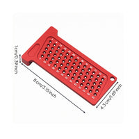 CNC-Machined T-Shaped Marking Ruler Engraved Measurement Markings Woodworking Layout Ruler Drilled Hole Grid Hand Tool Red Finish for Woodworkers