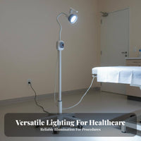 Adjustable Brightness Mobile Examination Lamp Flicker-without Flicker LED Medical Exam Light Easy Assembly LED Gooseneck Procedure Light for Surgeons, Dentists, Veterinarians, Hospital, Operating Room, Medical Practice, Beauty Salon