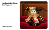 Italian Love Doll Souvenir Gift Movable Joint Clown Doll Symbolic Meaning Classic China Clown for Collectors, Desk Ornament, Living Room, Bedroom