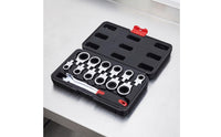 13 Pieces Ratcheting Wrench with Replaceable Heads Flexible Wrench Set with Interchangeable Heads Compact Ratchet for Tight Areas