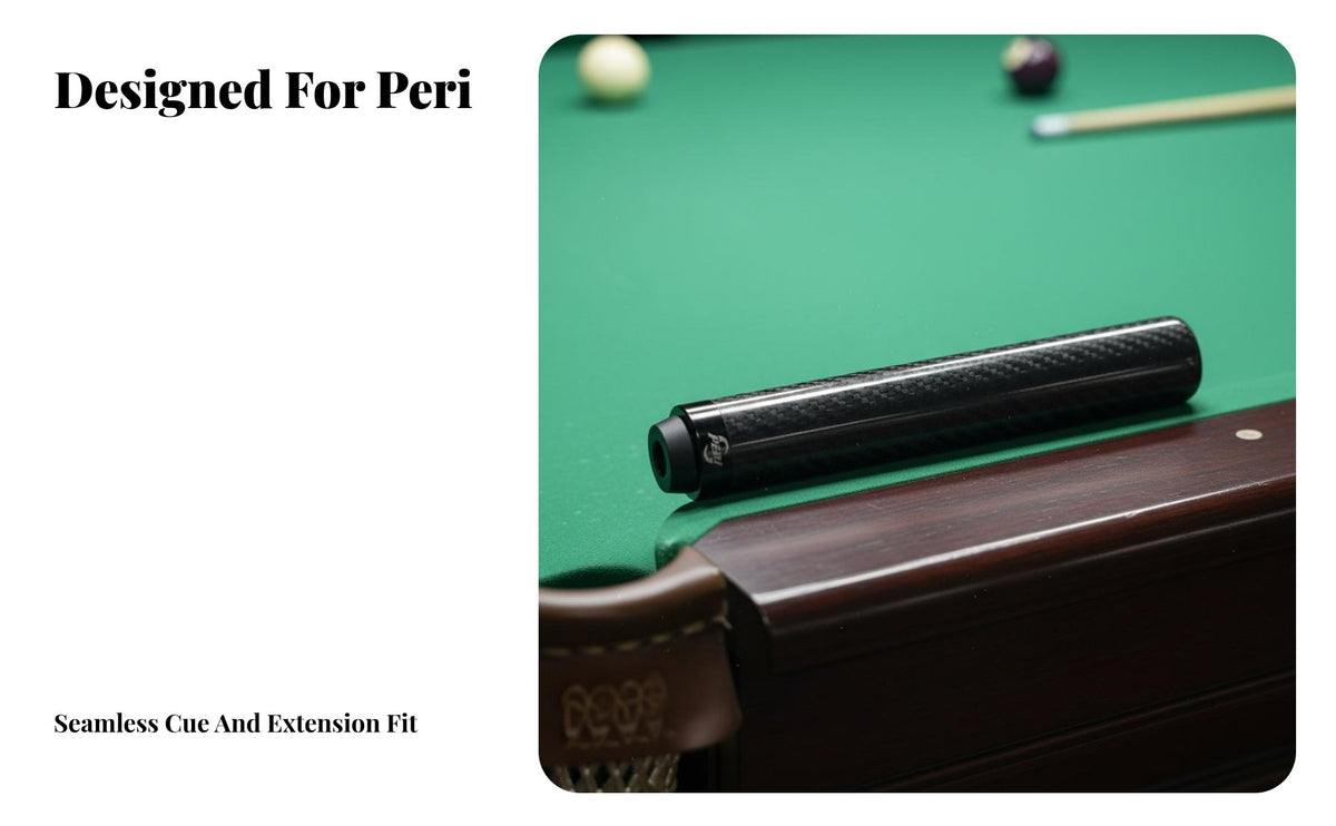 Carbon Fiber Cue Extension Extended Reach Carbon Fiber Cue Extender Billiard Stick Extender High-End Design for Tournaments, Bar