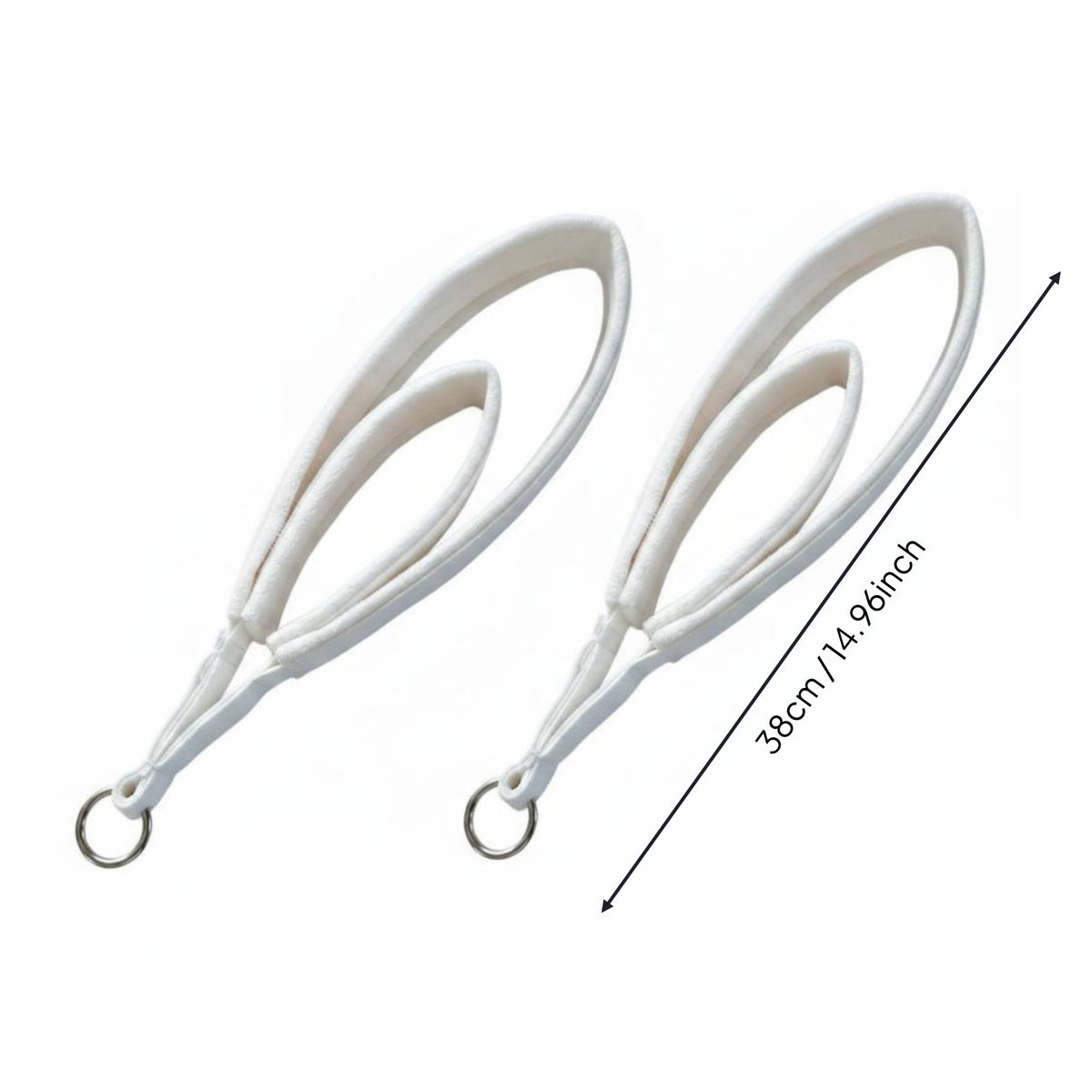 Double Loop Pilates Strap White Color Pilates Loop Strap Material for Gym Workout