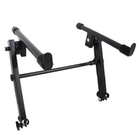 Adjustable X Style Keyboard Stand Heavy Duty Double Tier Keyboard Stand Non-Slip Feet for Studio