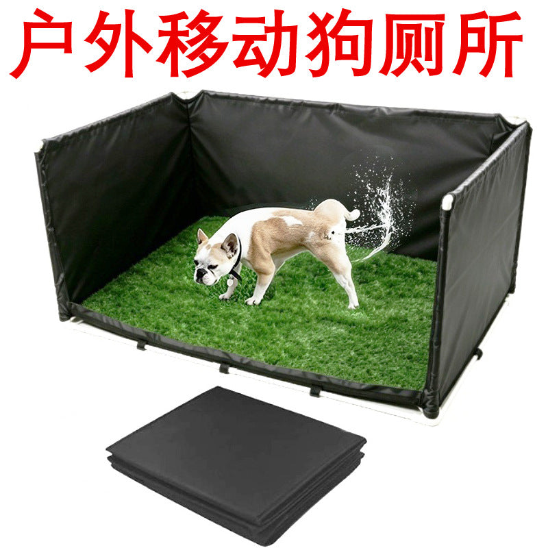Portable Folding Dog Toilet with Artificial Grass for Outdoor Use
