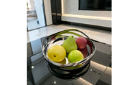 Stainless Steel Fruit Bowl Minimalist Bowl with Hollow Design Multifunctional Vessel for Kitchen