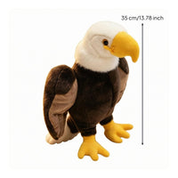 Bald Eagle Stuffed Embroidered Eyes Standing Eagle Stuffed Soft Long-Lasting