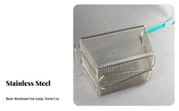 Front Hook Design Deep Fryer Basket Rust-Proof Stainless Steel Mesh Basket Heat Resistant Stainless Steel Frying Colander Large Capacity for Chefs, Restaurant