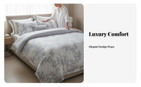 4 Pieces 4-Piece Duvet Cover Set Breathable Bedding Machine easy-care for partners
