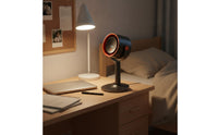 Desktop Fan with Air Purifier Stepless Speed Air Purifier Fan Strong Air Current Compact for Office Workers, Desk, Bedroom