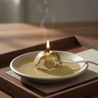 Decorative Oil Lamp Wick Holder Lightweight DIY Lamp Wick Stand Golden Finish Lighting Accessory Good Luck Symbol For