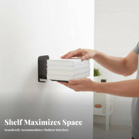 Floating Effect Invisible Bookshelf Space-Saving Wall Shelf Easy to Install Book Holder Multifunctional for Minimalists, Students, Homeowners, Study Room, Bedroom, Office, Hallway