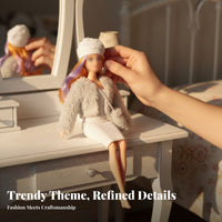 4 Pieces 11 Inch Doll Clothes Complete Look 4 Piece Doll Outfit Stylish Design Miniature Outfits for Girls, Kids