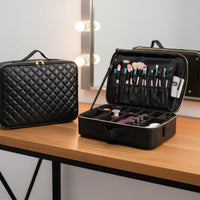 Professional Makeup Artist Bag Large Capacity Adjustable Divider Makeup Case Multifunctional Cosmetic Organizer with Dividers