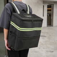Food Delivery Backpack Sturdy Insulated Food Delivery Backpack Pizza Takeout Bag Hands-Unrestricted Water Resistant for Couriers
