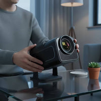 Image Alignment Correction Portable Display Device Adjustable Display Device with Controller Control Compact Built-in Speakers for Travelers, Backyard Movie Nights