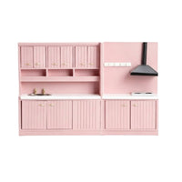 2 Pieces Dollhouse Kitchen Set with Sink Modular for Collectors, Hobbyists