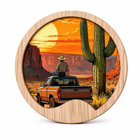 Round Wooden Wall Art Self-Adhesive Wooden Plaque Layered Wood Plaque Flat for Living Room, Bedroom, Entryway